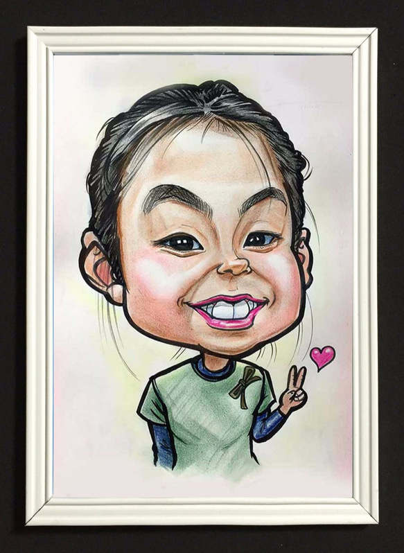 かわいい似顔絵A4サイズ 雑貨・その他 似顔絵アーティスト 花木