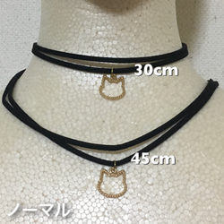 【45cm】ゴールド猫チョーカ＊ノーマル 3枚目の画像