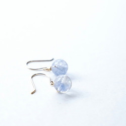 K18 高品質杜莫鐵石 美麗的藍色 獨特的耳環或耳環 第1張的照片