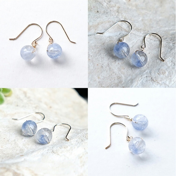K18 高品質杜莫鐵石 美麗的藍色 獨特的耳環或耳環 第3張的照片