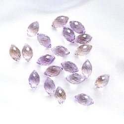 K18 高品質紫黃晶精細切割吊式耳環或耳環天然寶石 2 種天然寶石 第8張的照片