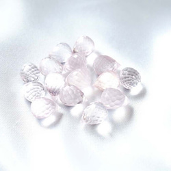 K18 玫瑰石英吊式耳環或耳環天然石淺粉紅色 第6張的照片