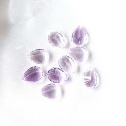 K18 粉紅紫水晶花式切割耳環或耳環大號天然寶石微妙柔和療癒顏色 第6張的照片