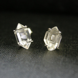 SV925 Herkimer 鑽石天然耳釘天然石材 第5張的照片