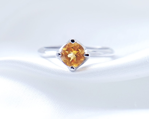 SV925黃水晶大顆粒戒指天然石 第1張的照片