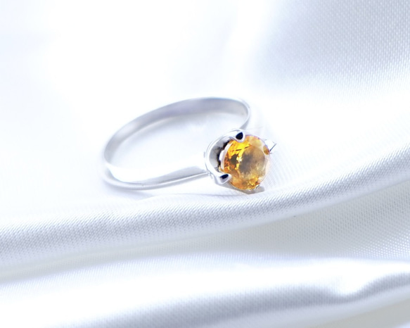 SV925黃水晶大顆粒戒指天然石 第2張的照片