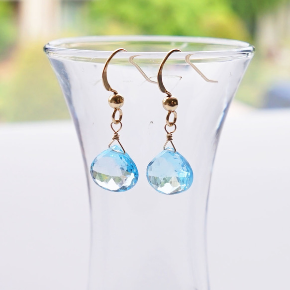 MARIHA 天然石ロンドンブルートパーズ フラワーピアス　マリハ MARIHA(マリハ) Organic Gems ピアス スカイブルートパーズ SK18