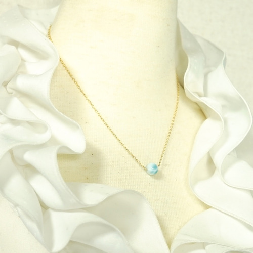 R✴Hです。ラリマー　ハーフムーンネックレス　14kgf 7eba1744b7e09869e7a71f30692856