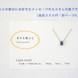 新たな自分の道を ~Kyanite カード付き カイヤナイト 石言葉 14kgf 一粒ネックレス 9枚目の画像