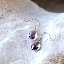 K18 高品質紫黃晶最精細切割耳環或耳環天然石 2 種天然石 第4張的照片