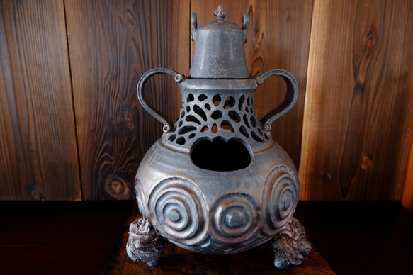 【SALE】いぶし金彩丁子風炉３ 1枚目の画像