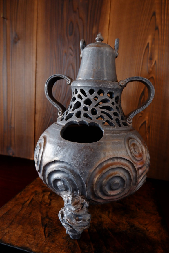 【SALE】いぶし金彩丁子風炉３ 3枚目の画像