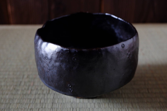 【Sold】艶墨黒抹茶茶碗１ 4枚目の画像