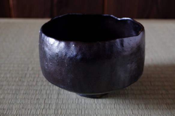 【Sold】艶墨黒抹茶茶碗１ 5枚目の画像