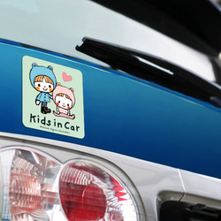 KIDS IN CAR マグネットステッカー(Lovelyクマちゃんズ） 3枚目の画像