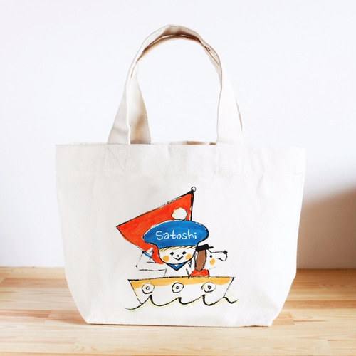 名前が入れられるキッズトートバッグ（ぱいろっと） 子供服 satoshi 