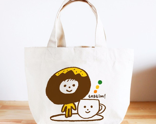 ゆみりんです✿大きめトートバッグ3点おまとめ 名前が入れられるキッズトートバッグ（3時のおやつくん