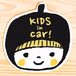 KIDS IN CAR マグネットステッカー(ブラック） 1枚目の画像