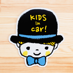 KIDS IN CAR マグネットステッカー(シルクハット） 3枚目の画像