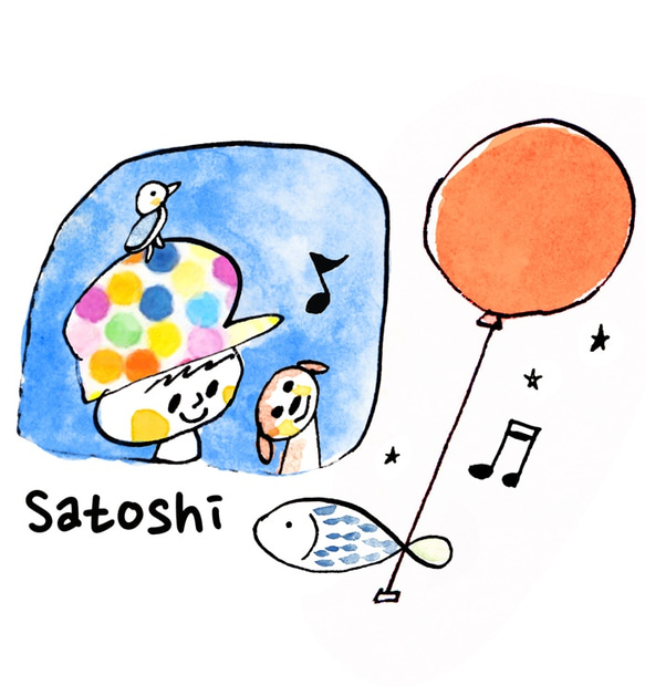 名前が入れられるキッズトートバッグ（窓からの眺め） 3枚目の画像