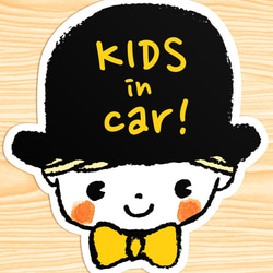 KIDS IN CAR マグネットステッカー(newシルクくん） 1枚目の画像