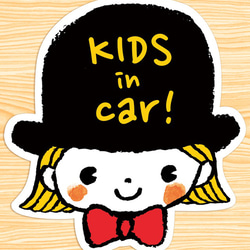 KIDS IN CAR マグネットステッカー(マグネットGIRL） 1枚目の画像