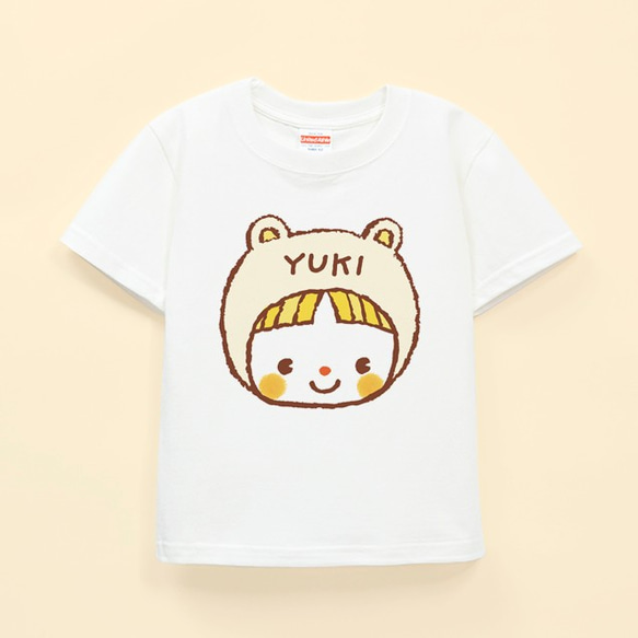 名前が入れられるＴシャツ（前髪ぱっつんベアーちゃん） 1枚目の画像