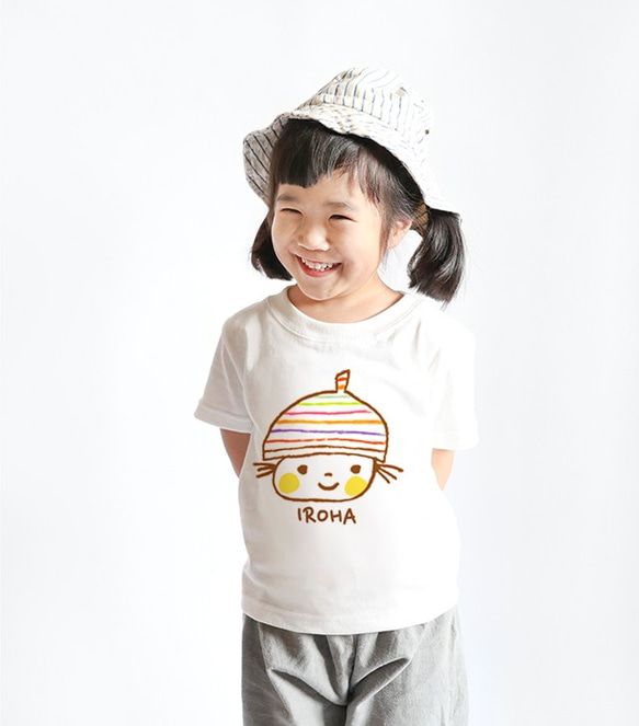 名前が入れられるＴシャツ（色鉛筆のおちびさん） 2枚目の画像