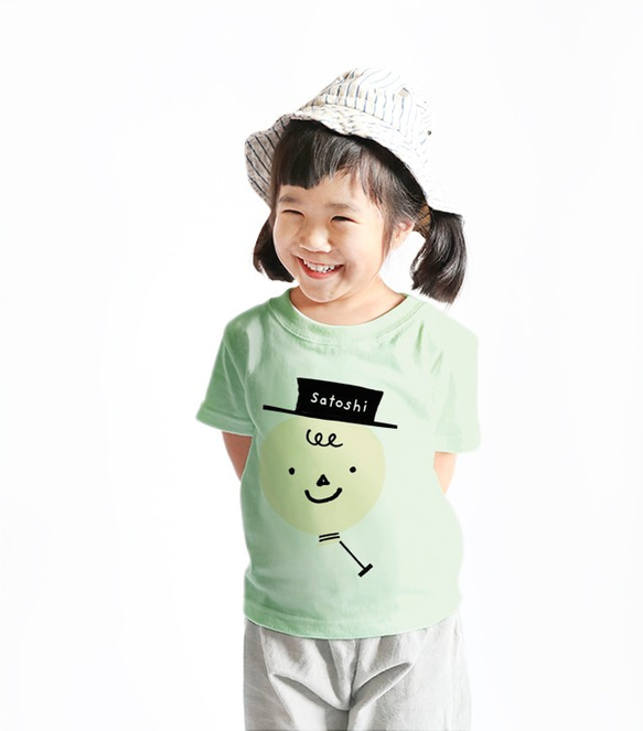 名前が入れられるＴシャツ（オシャレなふうせん） 2枚目の画像