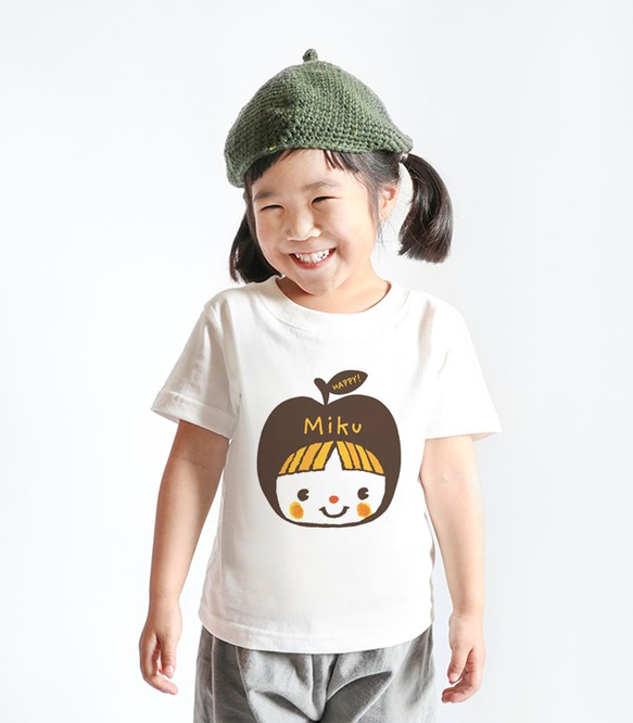 名前が入れられるＴシャツ（NOW!なりんごさん） 2枚目の画像