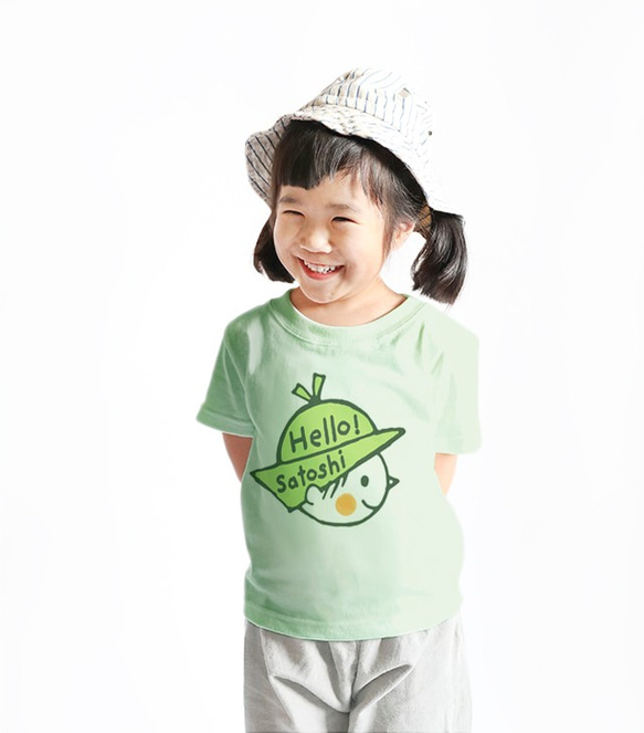 名前が入れられるＴシャツ（にっこりくん） 2枚目の画像