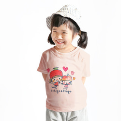 ペアでも着れる名前が入れられるＴシャツ（いちご＆りんご） 2枚目の画像