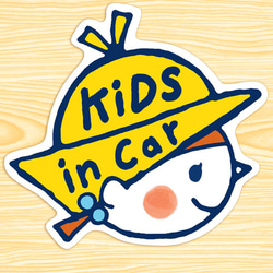 KIDS IN CAR マグネットステッカー(Yellowhatちゃん/女の子） 1枚目の画像