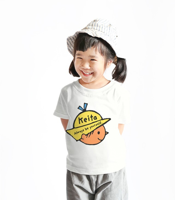 名前が入れられるＴシャツ（横顔くん） 2枚目の画像