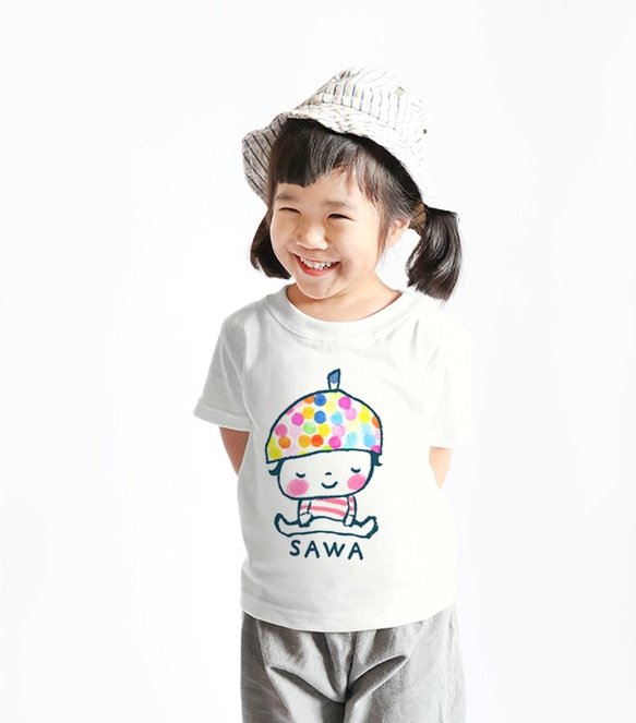 名前が入れられるＴシャツ（グッナイちゃん） 2枚目の画像