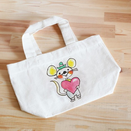 子供トートバッグ（ねずみ） その他入園グッズ satoshi sugiura