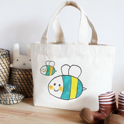 tsu.　うさぎちゃん　トートバッグ　小物入れ ラヴィット! COLLAB ベーシックコットントートバッグ ラッピーとうさ