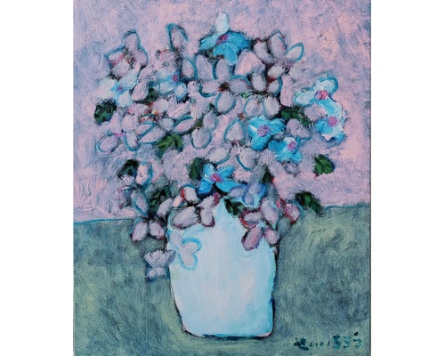 ShyGirl】F8 絵画 原画 油絵 キャンバス お祝い 花の絵 フラワー