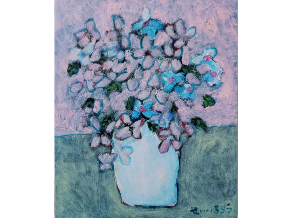 油絵 絵画 【Wild flowers】 ShyGirl】F8 絵画 原画 油絵 キャンバス お祝い 花の絵 フラワー