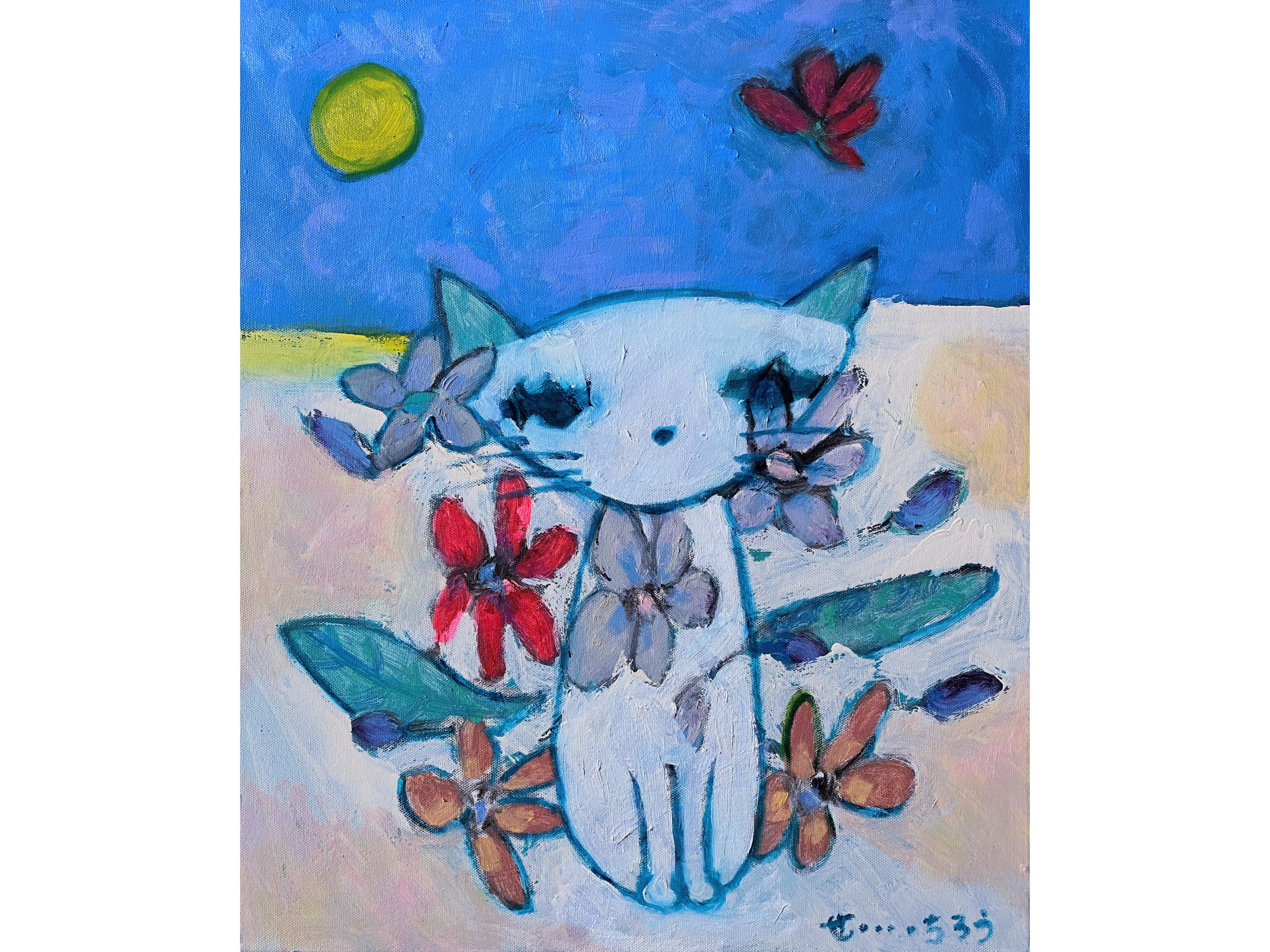 絵画。原画【可愛い橘猫ちゃん】 絵画