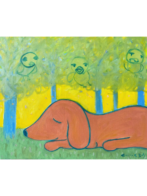 犬、肖像画、オリジナル、キャンバスに油彩、20x20 犬 絵画 キャンバス