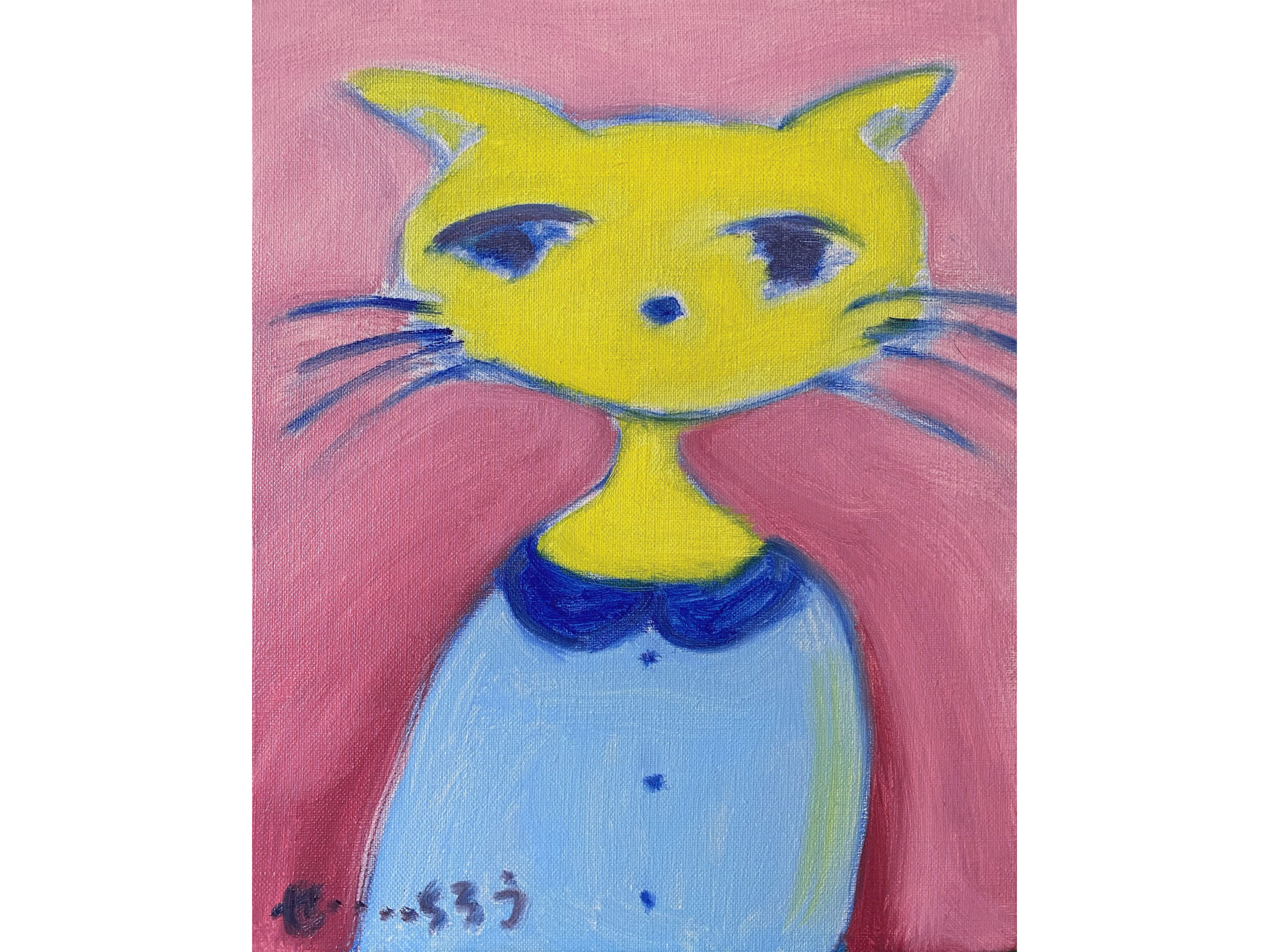 オンラインショップ 絵画 額付 子猫と女の子 祈り F3-031119