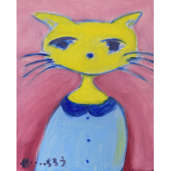 絵画。原画☆キャンバスF10【すべてのかわいい猫は世界で完璧な