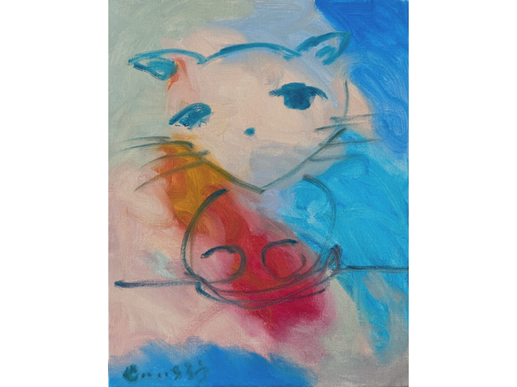 絵画油彩肉筆画『静物』2006年作高級額装 M 15号