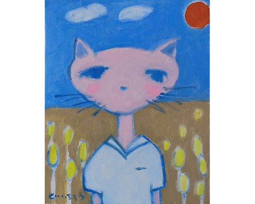 絵画。原画☆キャンバスF10【すべてのかわいい猫は世界で完璧な贈り物～】 絵画。壁掛け原画【可愛い猫たちのロマンチックなピアノ演奏会