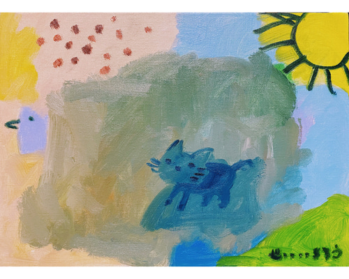 絵画　絵　 油絵　F4-030619　可愛い子猫と女の子 絵画 絵 油絵 F4-030619 可愛い子猫と女の子 絵画 インテリア