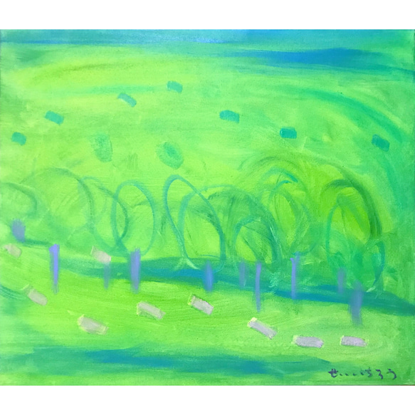 絵画油絵風景画森F10