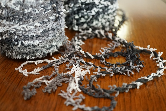 ネックウォーマー＆帽子/手紡ぎ糸・手編み 8枚目の画像