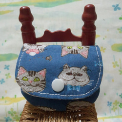 ハンドメイドミニポーチ❁¨̮寿司猫、招き猫、鍵、薬、印鑑、小物入れ、小銭入れ ハンドメイドミニポーチ❁¨̮猫、寿司、鍵、薬、印鑑、リップ、飴