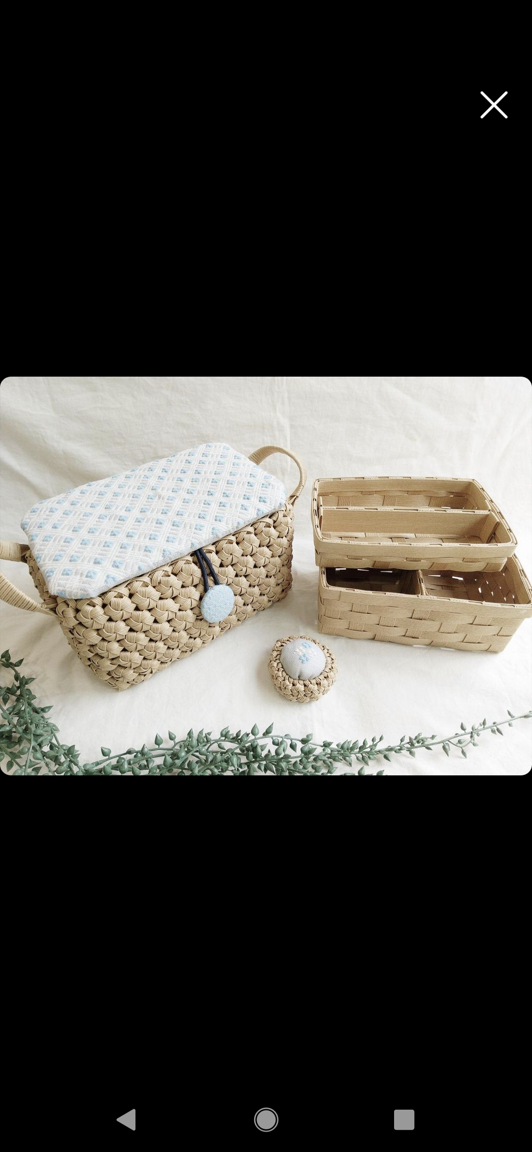 【蓋裏収納ポケット付き】二段タイプ　裁縫箱 9,000円